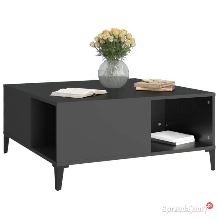 Stolik kawowy czarny 80x80x365 materiał Stoły Warszawa