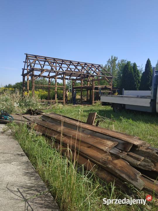 Rozbiórki rozbiórka stodoły stodoła stare deski mazowieckie Przysucha