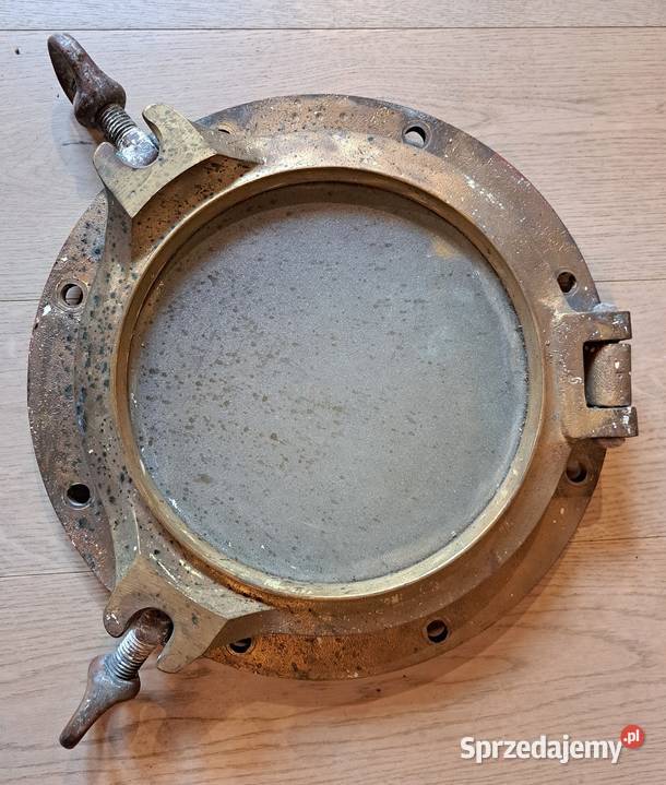 Mosiężny zabytkowy okrętowy luk okienny Warszawa