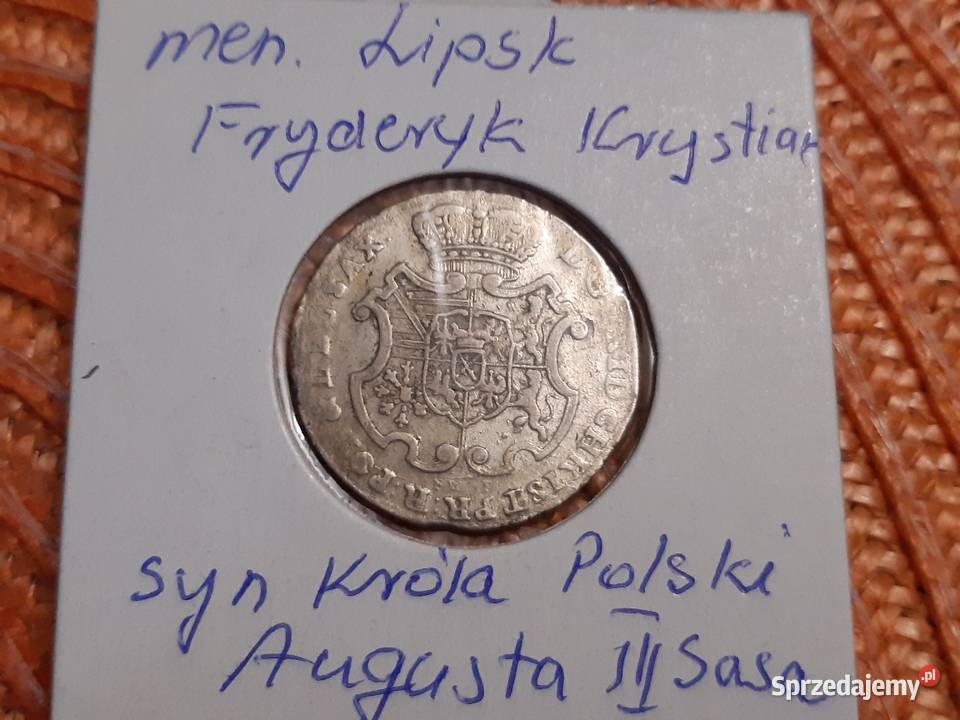 moneta srebrna Elektoratu Saksonii z 1763r Łomża