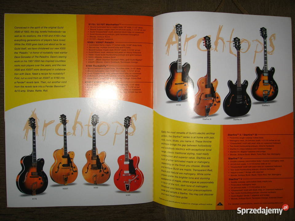 Guild Guitars 2000 catalog katalog gitar Kępice