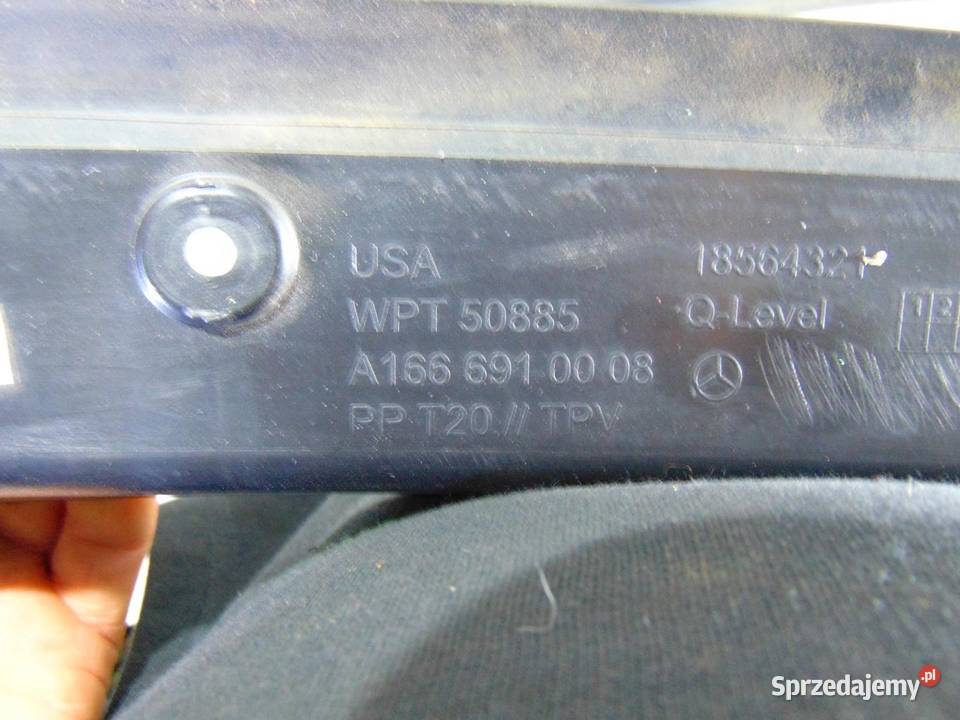 LISTWY RYNNA OSŁONA KLAPY MERCEDES ML W166 sprzedam