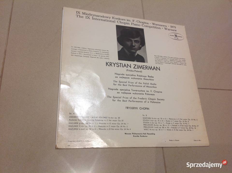 Płyta Fryderyk Chopin Kronika Konkursu Krystian Nowa Sól