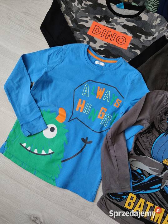 Zestaw 6 bluzek tshirtów 134 z długim rękawem Rozmiar 134 pomorskie Ustka