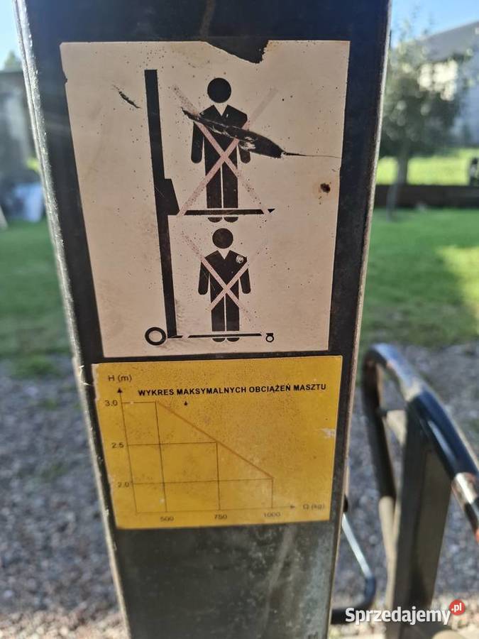 Wózek paletowy masztowy ręczny palciak Przasnysz