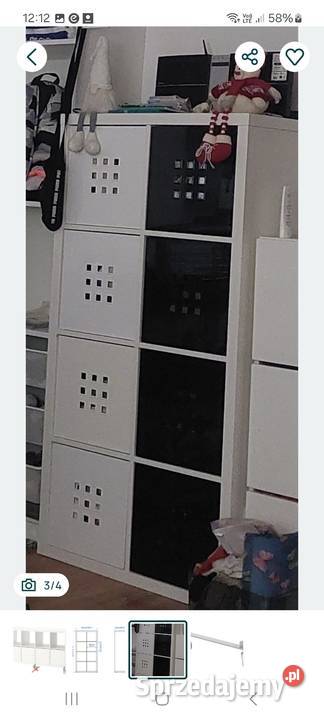 IKEA kallax biały regał 2 szyny z kółkami małopolskie Chrzanów