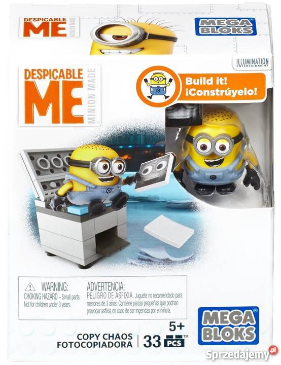 Klocki MEGA BLOKS Minionki Figurka Zestaw Mogilany
