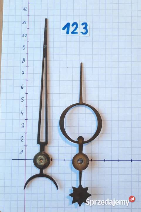 123 Wskazówki zegara komplet 23x23mm 38mm Tczew