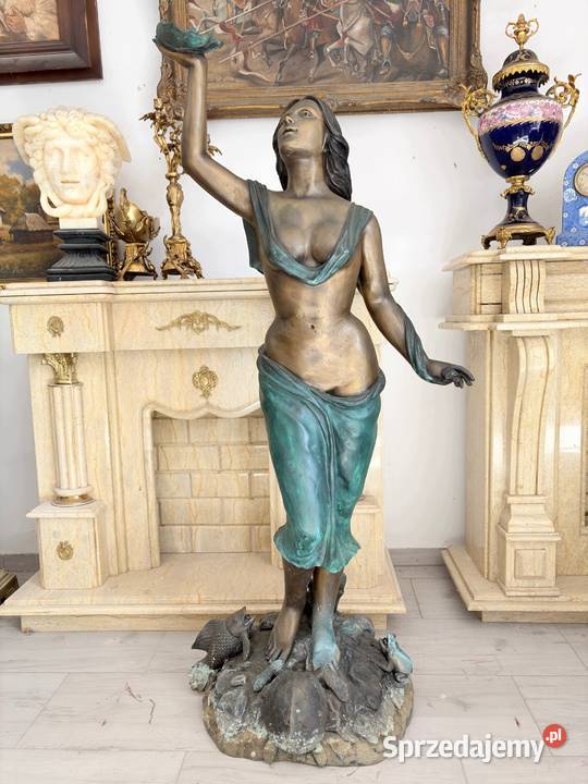 Kobieta z Muszlą Fontanna Ogrodowa Figura Rzeźba małopolskie Kraków