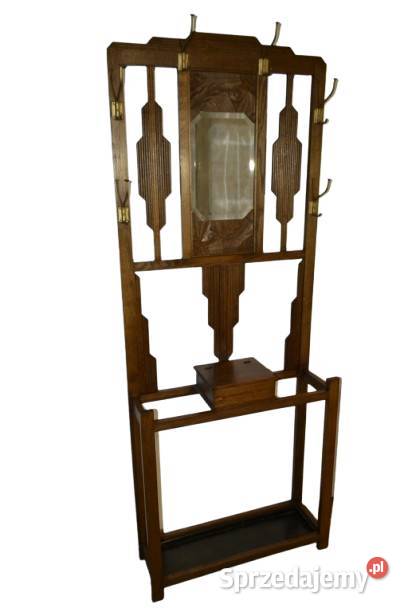 wieszak garderoba artdeco 1920 dąb2 Będzin
