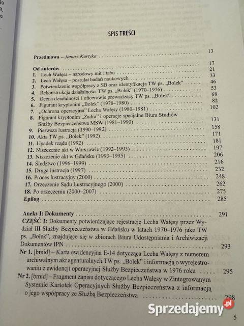 Książka SB Lech Wałęsa Przyczynek do biografii twarda Częstochowa