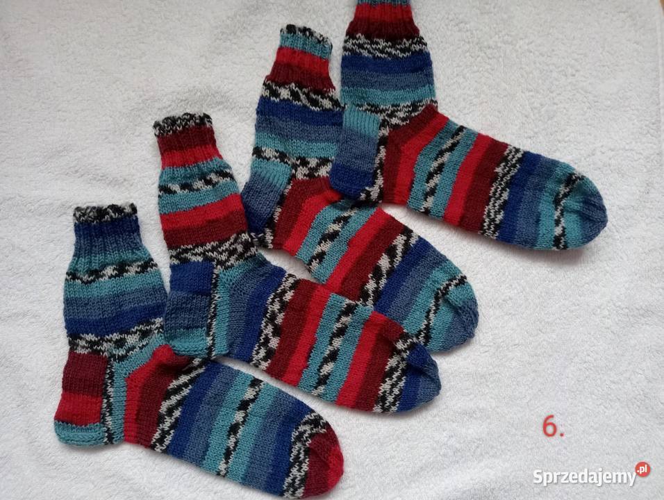 2 pary skarpet wełnianych 3941 w stylu boho Złotów