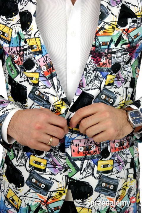 GIOVANNI PERA Marynarka Męska D616 Muzyczna