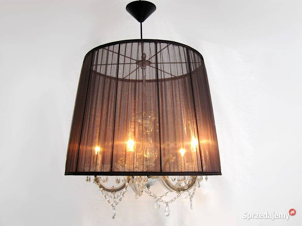 Lampa wisząca fiolet kryształki odcienie fioletowego Szczecinek