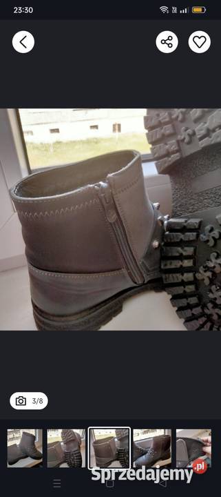 Ocieplane kozaki szary/srebrny Kozaki Kowalec