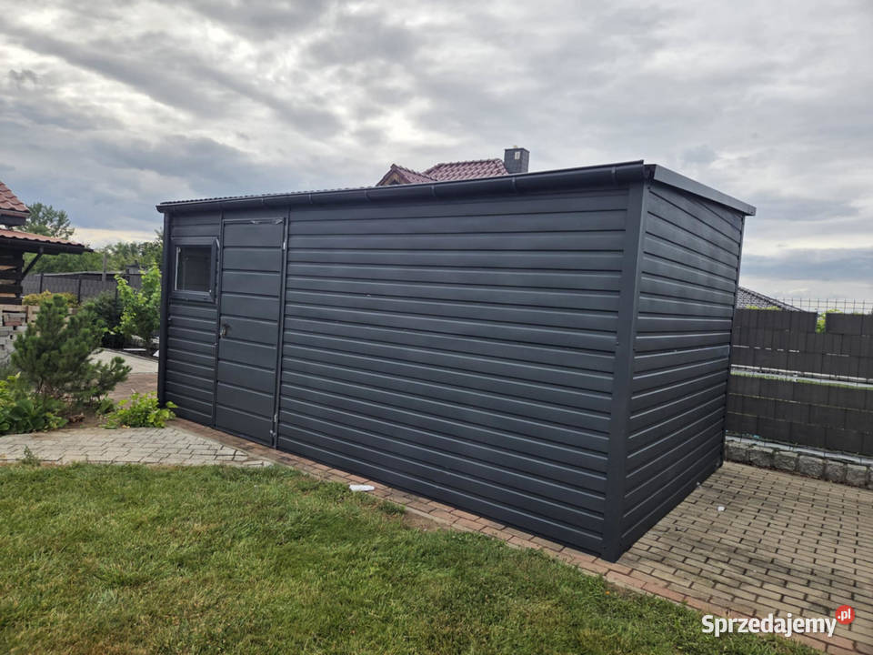 Domek Ogrodowy 5x2m Spad na tył Ciemny Grafit Sprzedaż