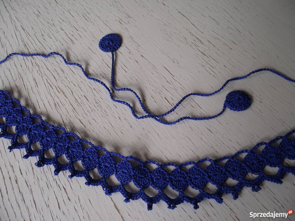 NASZYJNIK OBRÓŻKA Z BAWEŁNIANEJ KORONKI Piła