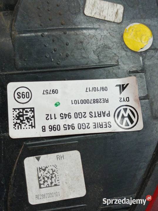 LAMPA TYŁ PRAWA EU 2G0945096B VW Volkswagen Polo