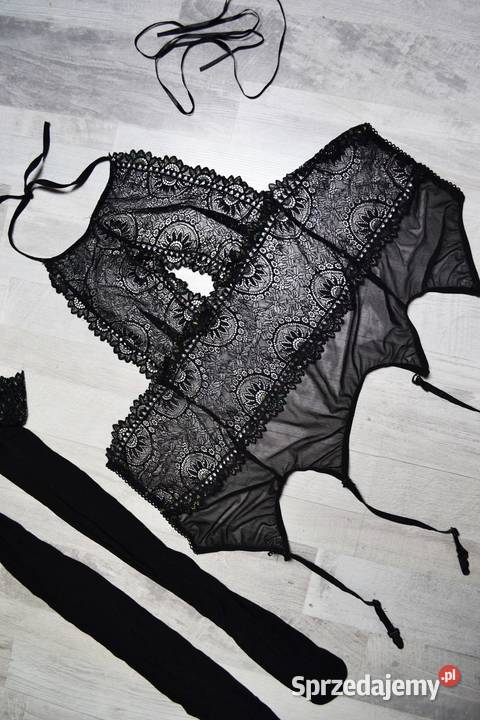 Komplet bielizna erotyczna koronkowa pończochy Płock