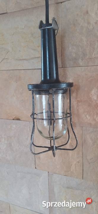 Lampa wisząca loft PRL mazowieckie Jasieniec