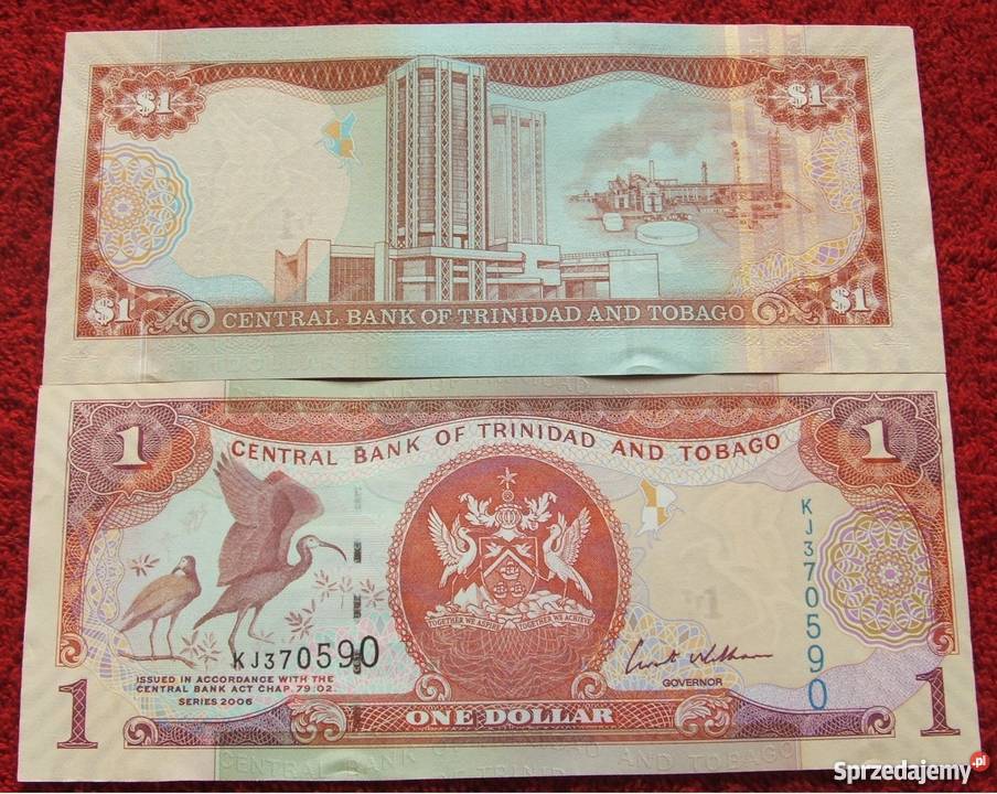 TRYNIDAD TOBAGO Kolekcjonerski Banknot 1 sztuka Numizmatyka Katowice