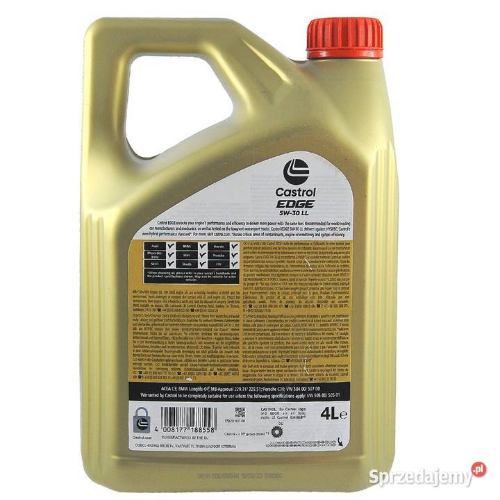 Olej silnikowy Castrol EDGE 5W30 LL 4L Tajęcina
