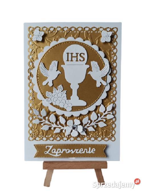 ZAPROSZENIA KOMUNIA UNIWERSALNE KIELICH Z Poznań sprzedam