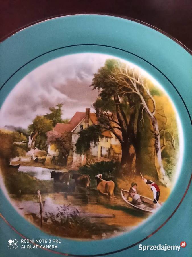 Talerz patera ze sceną WiejskąPALL MALL WAREFWR Porcelana i szkło Antyki, Sztuka, Kolekcje sprzedam