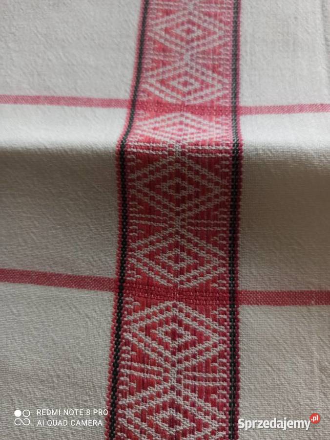 Serweta obrus 100 bawełna 146x60 PRL Warpechy Stare