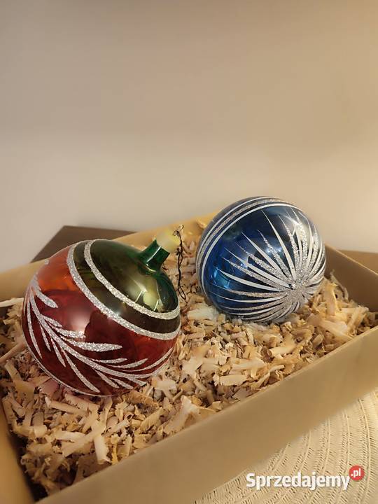 Szklane bombki choinkowe ozdoby świąteczne śląskie Częstochowa sprzedam