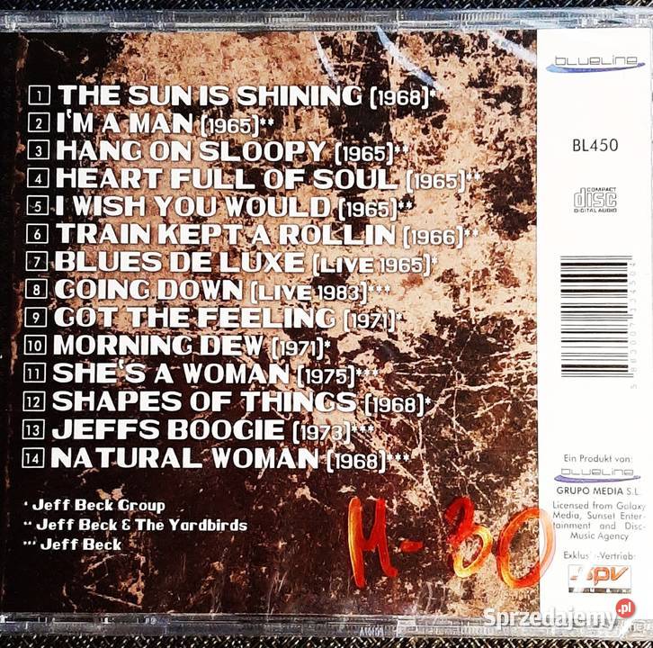 Wspaniały Album CD Gitarzysty JEFF BECK Band Warszawa