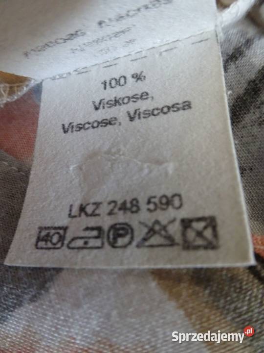 Sukienka zapinana Vintage wiskoza 38 40 Moda i Styl Nowy Sącz
