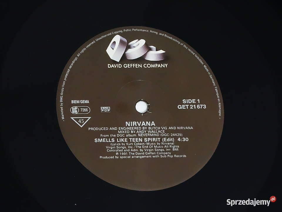 Nirvana Smells Like Teen Spirit MAXISINGLE 12 płyta winylowa Biłgoraj