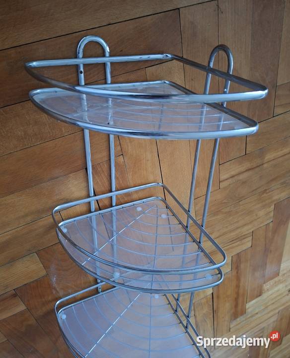 Półka łazienkowa narożna 58x25 chrom Małkinia Górna