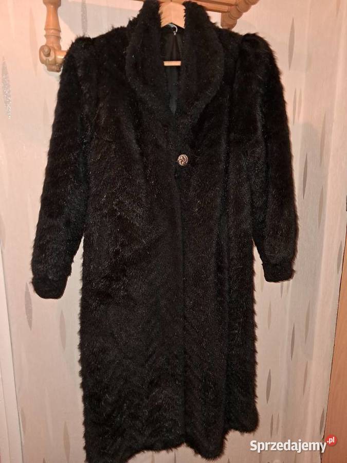 Futro damskie czarne długie do sprzedania Kraków