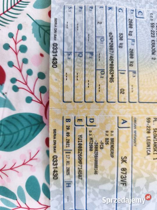 Przyczepa Branderup Przyczepy dolnośląskie Krajów