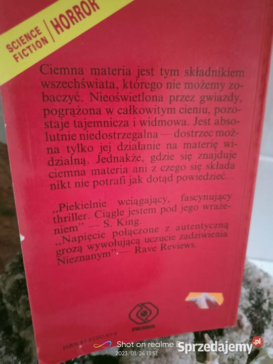 Mroczna materia Stevens horror książki Warszawa miękka sprzedam