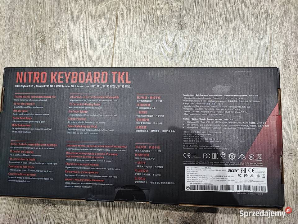 Klawiatura gamingowa membranowa Nitro TKL NKW120 Elektronika Wrocław