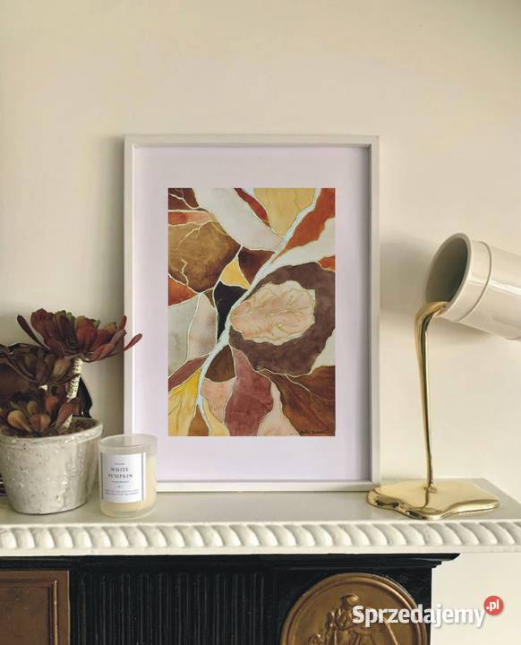 Akwarela Akwarelka Obraz pt Ostatni Taniec Liści śląskie Katowice