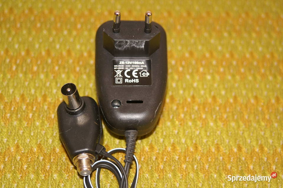 Zasilacz antenowy 12V 100mA z gniazdem F Konin sprzedam
