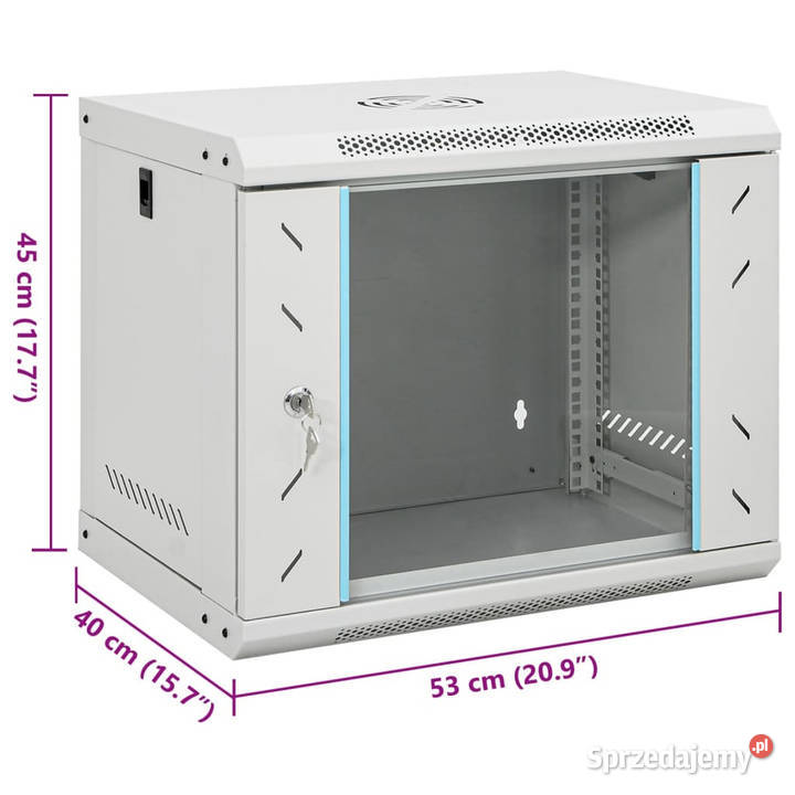 Ścienna szafka serwerowa 9U 19 IP20 53x40x45 Warszawa
