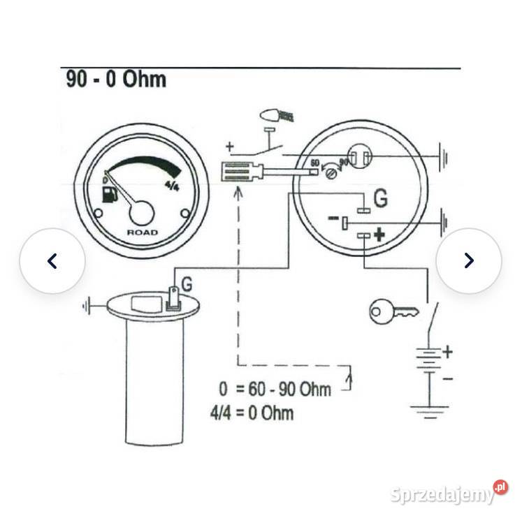 Wskaźnik poziomu paliwa XP4260A 52 mm Kramp Człuchów