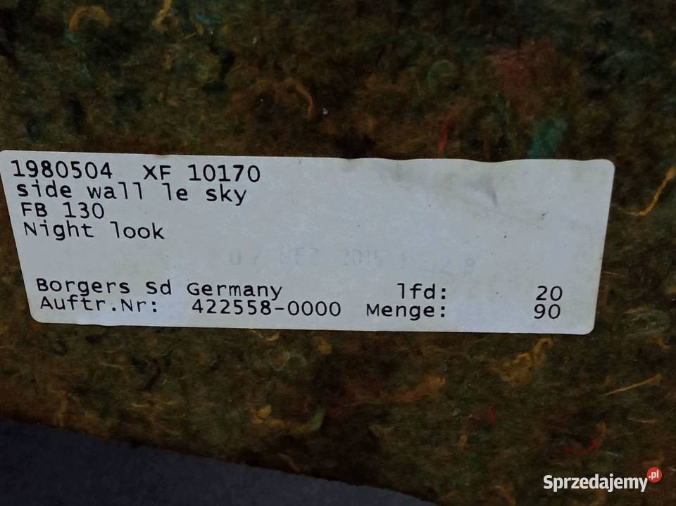 TAPICERKA BOCZEK BOCZNA KABINY LEWA DAF XF osobowe świętokrzyskie