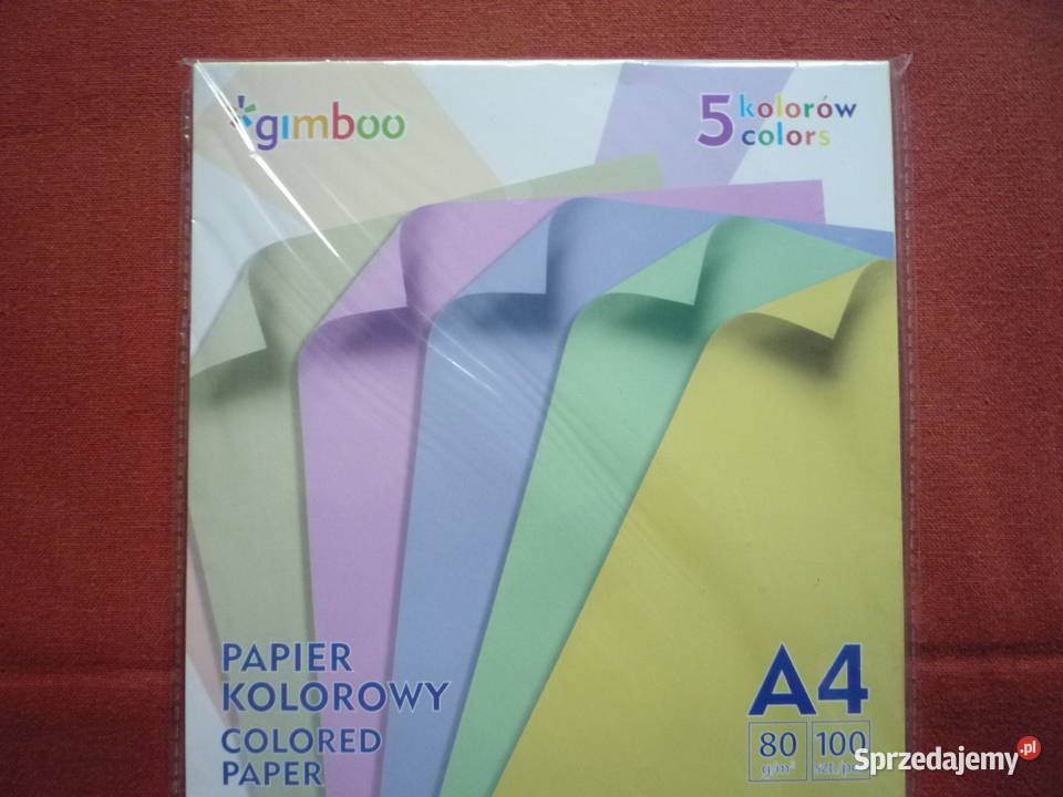 Papier kolorowy ksero Gimboo A4 100 arkuszy 5 Szczecin