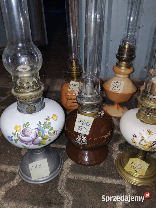lampy naftowe porcelana Fałków