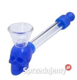 Lufka Szklana Czaszka Niebieska z Elementami Ostrowy nad Okszą