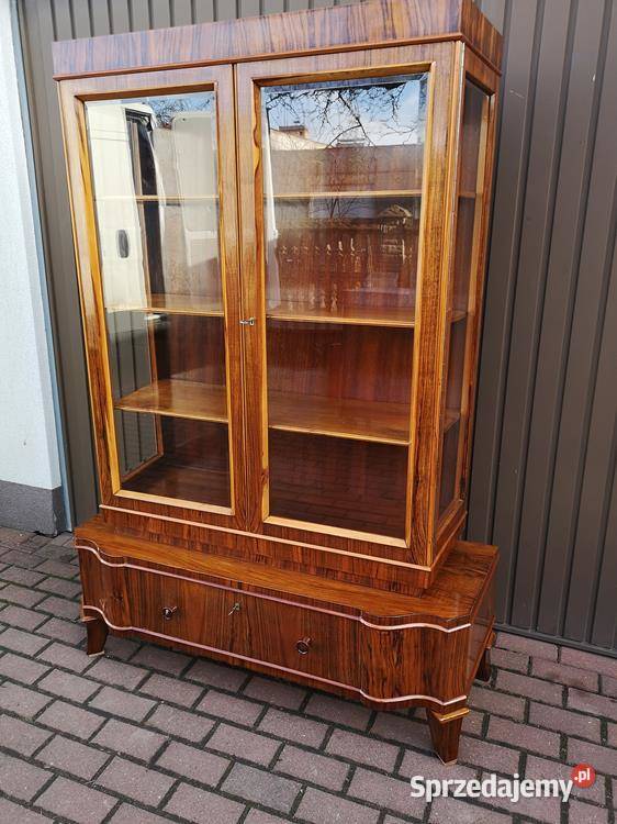 Witryna Serwantka ARTDECO Orzech Politura Stara wielkopolskie Swarzędz