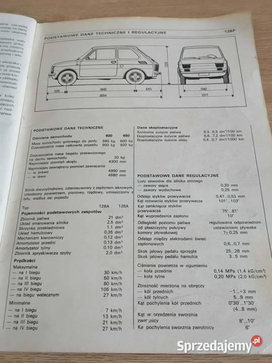 Dwa Poradniki Kultowe Fiat 126p 1985 1987 motoryzacja, transport