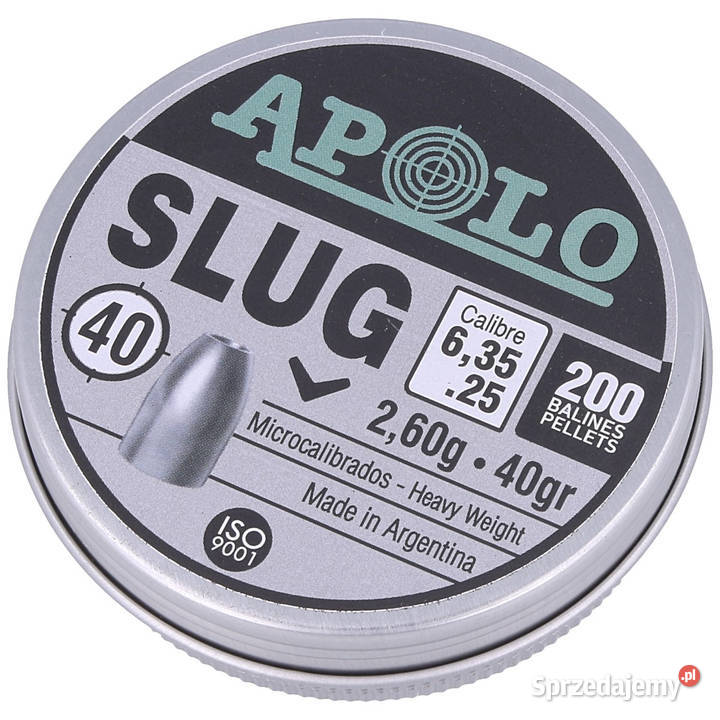 Śrut Apolo Slug 40 635 mm 200 260g400gr 19304 Maciejowice sprzedam