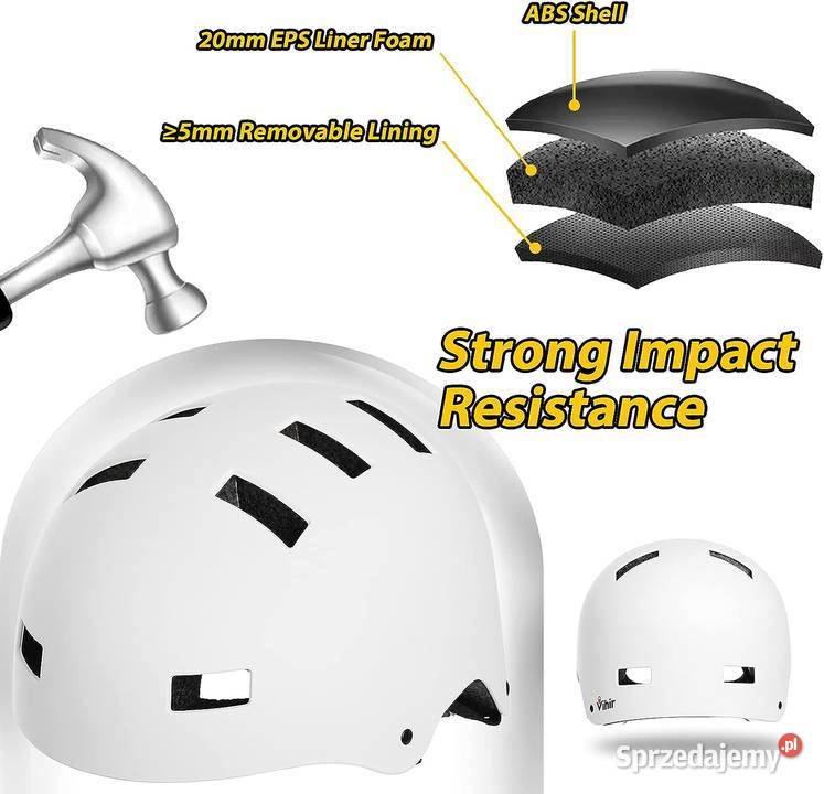 Kask rowerowy Vihir MTB BMX biały rozmiar S Gaszowice sprzedam
